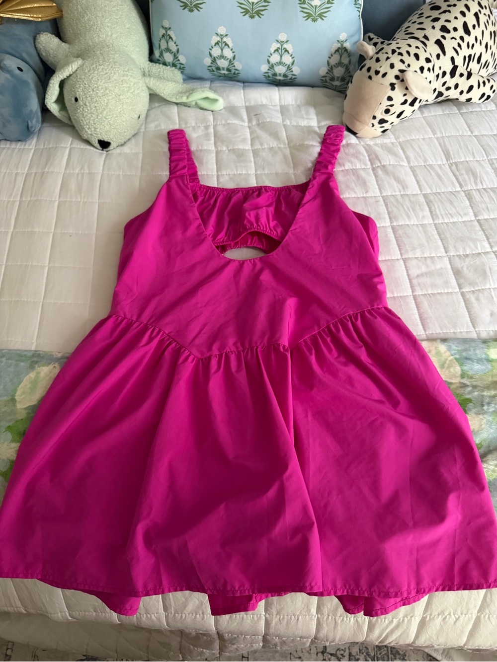 TCEC Fuchsia Ruched-Strap Active Dress